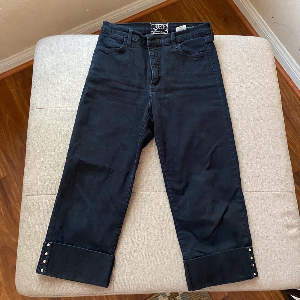 NYDJ black cuffed Bling Capri jeans. - Picture 5 of 6